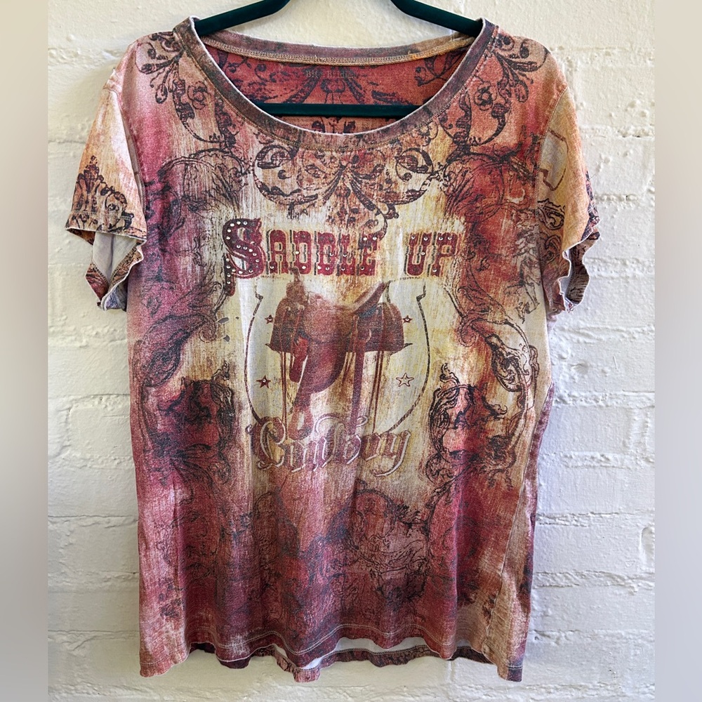 Bits and Bridle Y2K Saddle Up T-Shirt